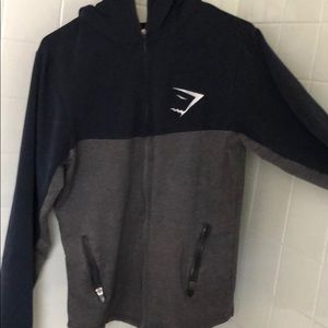 GYMSHARK Hoodie Navy / Dark Gray